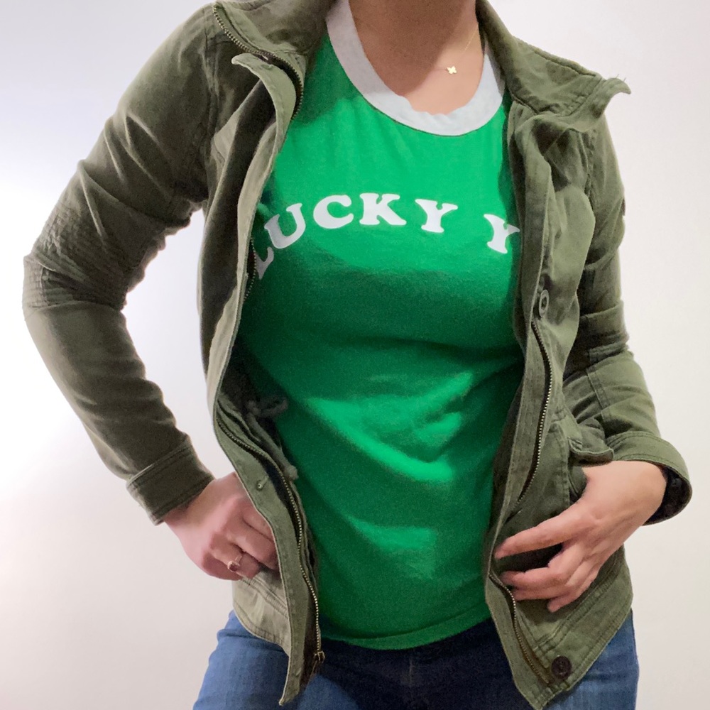 Hollister - army green jacket - size Small